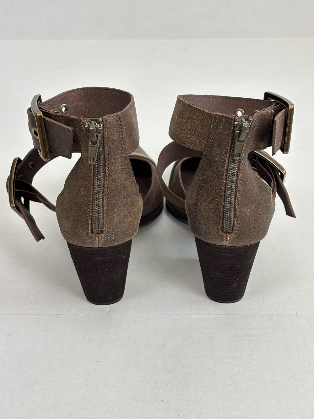 Free People x Jeffrey Campbell Hendrix Heels in Oiled Brown Size 10 - Picture 7 of 10